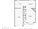 Main floor plan including kitchen, living room, and garage at 7077 Ravenwood Ln, Lithonia, GA 30038