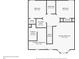 Two-story home floor plan showcasing bedrooms, bathrooms, and living areas at 7077 Ravenwood Ln, Lithonia, GA 30038