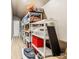Storage room with rows of plastic shelving for ample organization at 595 Everton Pl, Grayson, GA 30017