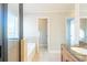 Main bathroom with soaking tub, double vanity, and shower at 129 Janney Cir, Mcdonough, GA 30253