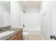 Clean bathroom, includes granite countertop and bathtub at 129 Janney Cir, Mcdonough, GA 30253