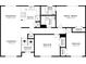 Floor plan showing a 3-bedroom, 2-bathroom home with a living room, kitchen and dining area at 2326 Union Grove Ct, Lithonia, GA 30058