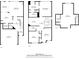 Floor plans outlining the layout of a home's first, second, and third floors with dimensions at 3372 Baylor Cir, Mcdonough, GA 30253