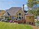 Expansive backyard featuring a large deck, perfect for outdoor entertaining and relaxation at 3420 Aviary Ln, Acworth, GA 30101