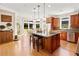 Spacious kitchen features a central island and stainless steel appliances at 3420 Aviary Ln, Acworth, GA 30101