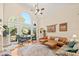 Bright living room with large windows, fireplace and access to outdoor deck at 3420 Aviary Ln, Acworth, GA 30101