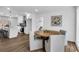 Bright dining room with modern finishes, wood floors, and open floor plan at 3290 Ethan Dr, Marietta, GA 30062