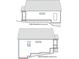 Architectural drawings showcasing the side elevations of the home, including the driveway and bedroom sides at 41 Walnut Trl, Cartersville, GA 30121