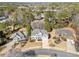 Aerial view of a well-manicured property nestled in a serene neighborhood with mature trees at 1506 Brookridge Dr, Woodstock, GA 30189