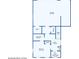 First floor plan showing bedroom, bathroom, garage and front porch at 646 Brashy St, Woodstock, GA 30188