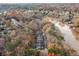 Aerial view of townhomes nestled near a river at 4458 Paces Battle Nw, Atlanta, GA 30327