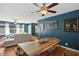 Dining room featuring hardwood floors, and a wooden table with bench seating at 1522 Waltham Se Pl, Atlanta, GA 30316