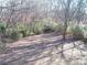 View of a wooded backyard with leaf covered ground at 10155 Twin Oaks Sw Dr, Covington, GA 30014