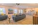 Open floor plan with a view of the living room and kitchen at 257 Orwell Dr, Social Circle, GA 30025