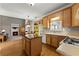 Open kitchen and dining area with views into the spacious living room at 2352 Kelman Pl, Dacula, GA 30019
