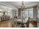 Formal dining room featuring a stylish table and chairs set at 5341 Hill Nw Rd, Acworth, GA 30101