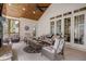 Relaxing screened porch with hardwood floors and ample seating at 5341 Hill Nw Rd, Acworth, GA 30101
