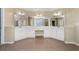 Double vanity bathroom with ample counter space and large mirrors at 1251 Irwin Lake Way, Marietta, GA 30064