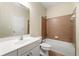 Updated bathroom with a single vanity and tub at 1251 Irwin Lake Way, Marietta, GA 30064