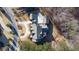Top-down view of a luxury home showcasing its architecture and landscaping at 5152 Boulder Bluff Way, Suwanee, GA 30024