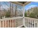 Balcony with white railing and wooded view at 1250 Parkwood Se Cir # 2314, Atlanta, GA 30339