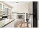 Modern kitchen with granite countertops and stainless steel appliances at 5063 S Woodbridge Trl, Stone Mountain, GA 30088