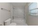 Clean bathroom with marble tile and bathtub at 3147 Canary Ct, Decatur, GA 30032