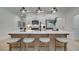 Modern kitchen with bar stool seating around a large island at 408 Carrera Ln, Acworth, GA 30102