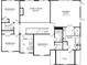 Second floor plan, with an owner's suite, three additional bedrooms, and two baths at 3340 Hillshire Dr, Cumming, GA 30028