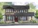 Charming two-story home featuring stone accents, dark wood trim, and a covered front porch at 11798 Serenbe Ln, Chattahoochee Hills, GA 30268