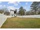 Fenced backyard with green grass and modern home exterior at 2208 Baker Nw Rd, Atlanta, GA 30318