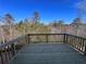 Deck overlooking wooded area with a view of blue sky at 688 Calvet Way, Cumming, GA 30041