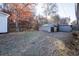 The spacious backyard features beautiful fall foliage and a large storage shed at 516 Richards Rd, White, GA 30184