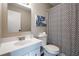 Clean bathroom with a modern vanity and shower at 516 Richards Rd, White, GA 30184