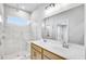 Bathroom with double vanity and large walk-in shower at 1923 Rogers Ct, Atlanta, GA 30318