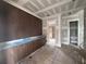 Unfinished dressing room with custom shelves and a vanity at 839 Braselton Hwy, Lawrenceville, GA 30043