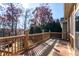 Wooden deck overlooking wooded backyard at 2041 Democracy Dr, Buford, GA 30519