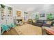 Gathering room with built-in shelves, fireplace, and comfortable seating at 125 Hillcrest Trce, Fayetteville, GA 30215