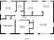 904 sq ft floor plan, 2 bed, 1 bath, living room, kitchen and dining area at 905 Fairburn Nw Rd, Atlanta, GA 30331