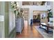 Inviting entryway with hardwood floors, elegant decor, and open layout at 5915 Partners Pass, Cumming, GA 30028