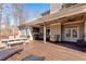Spacious deck with seating area and outdoor dining space at 221 Oakwood Dr, Cumming, GA 30040