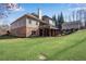 Spacious backyard with large deck and detached garage at 221 Oakwood Dr, Cumming, GA 30040
