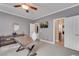 Bright office space with large desk and built-in shelving at 221 Oakwood Dr, Cumming, GA 30040