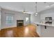 Open kitchen with white cabinets and island at 225 Carlyle Park Ne Dr, Atlanta, GA 30307