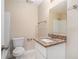 Clean bathroom with granite countertop and shower at 2970 Eleanor Nw Ter, Atlanta, GA 30318