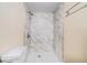 Clean bathroom with marble shower surround at 1983 Wee Kirk Se Rd, Atlanta, GA 30316