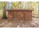Double door storage shed with side door at 2612 Country Club Se Dr, Conyers, GA 30013