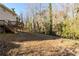 Sloped backyard leading to a wooded area at 4412 Rustic Wood Dr, Stone Mountain, GA 30083