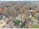 Aerial perspective of homes nestled among dense trees, highlighting a private, serene residential area at 2418 Brookdale Ne Dr, Atlanta, GA 30345