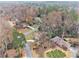 An aerial view displaying various homes surrounded by lush greenery, presenting a peaceful residential setting at 2418 Brookdale Ne Dr, Atlanta, GA 30345